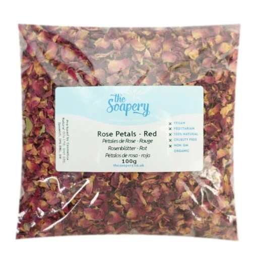 Rose Petals - Red, Dried 12 Rose Petals - Red, Dried -Soap Making Hub Rosepetal100g clipped rev 1 1 449526