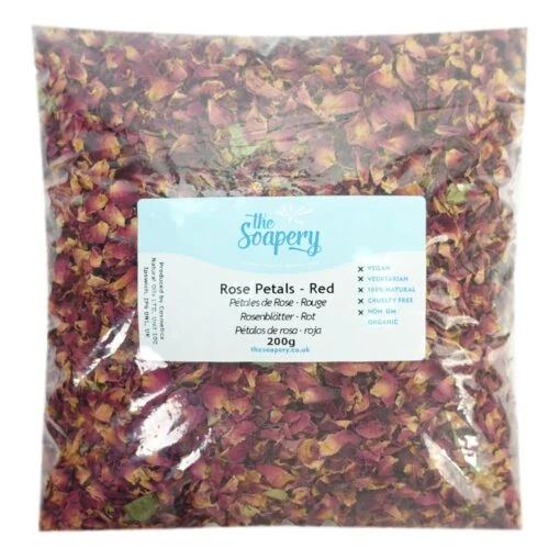 Rose Petals - Red, Dried 13 Rose Petals - Red, Dried -Soap Making Hub Rosepetal200g clipped rev 1 1 639977