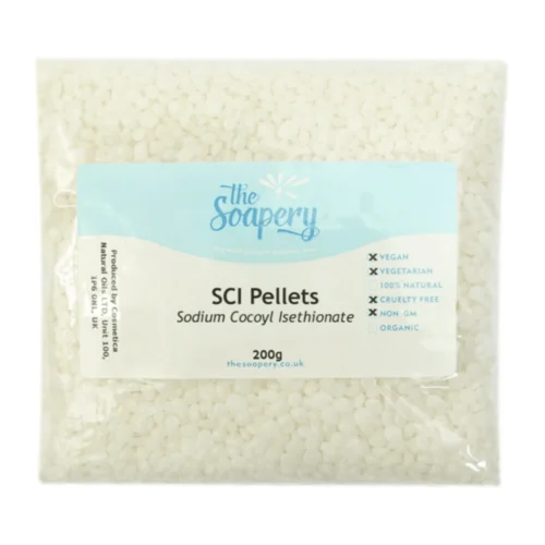 Sodium Cocoyl Isethionate (SCI) Pellets 8 Sodium Cocoyl Isethionate (SCI) Pellets -Soap Making Hub sci pellets 200g